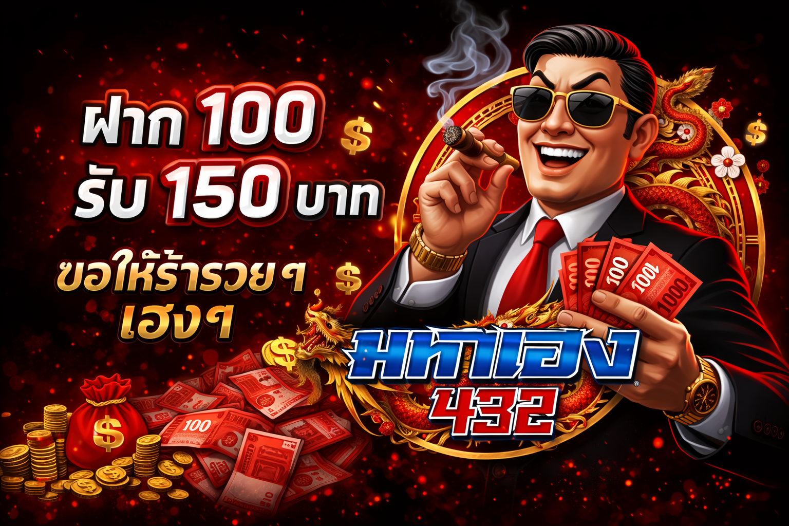 ฝาก 100 รับ 150 บาท มหาเฮง 432