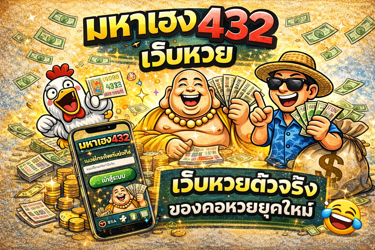 มหาเฮง432 เว็บหวย คือเว็บหวยออนไลน์ที่ออกแบบมาเพื่อคนรุ่นใหม่โดยเฉพาะ เน้นความง่าย สะดวก และเข้าถึงได้ทุกคน ไม่ว่าคุณจะเป็นมือใหม่หรือสายหวยตัวจริง